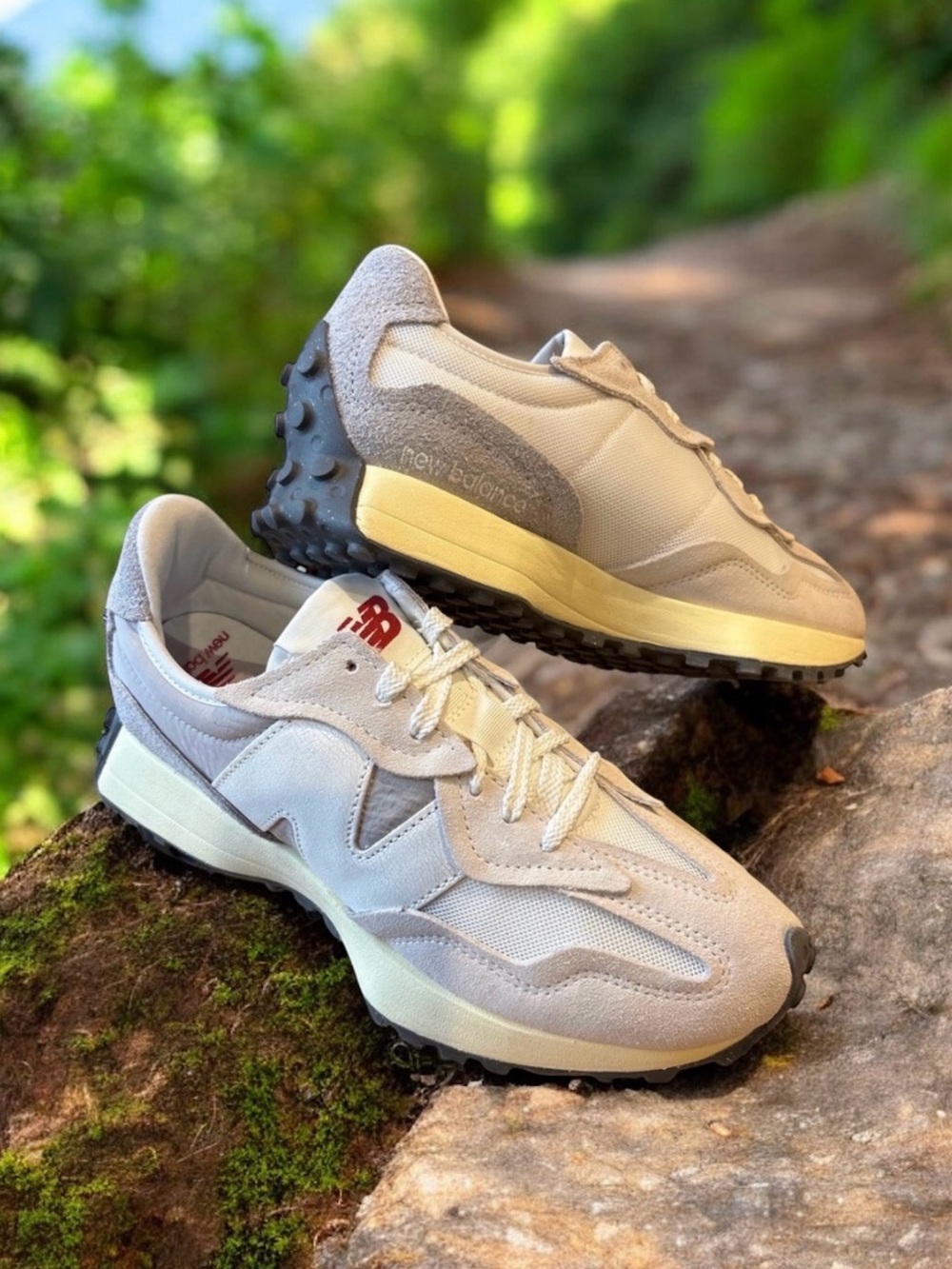 New Balance 327 Grey Sea Salt Raincloud Sneakers